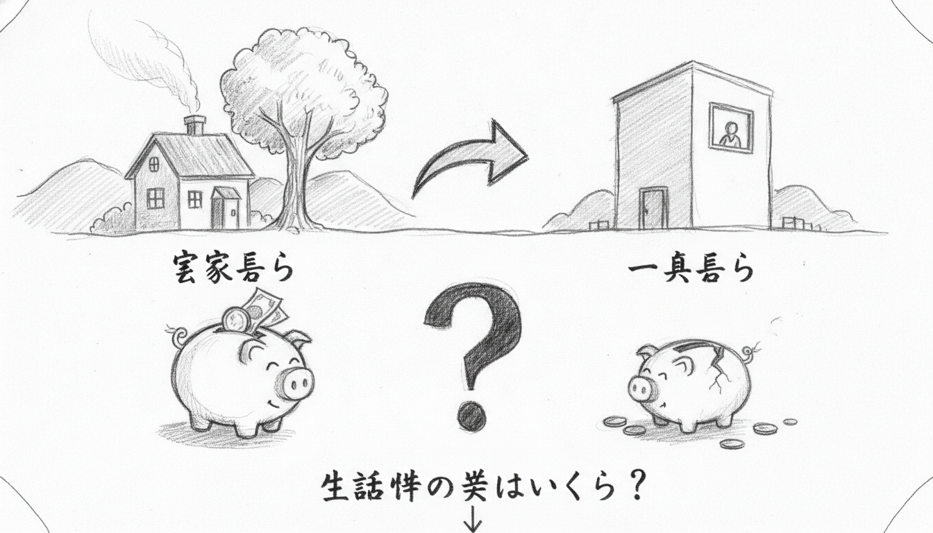 実家暮らし 一人暮らし 生活費の差はいくら?