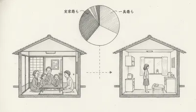 日本の実家暮らし率はどのくらい？