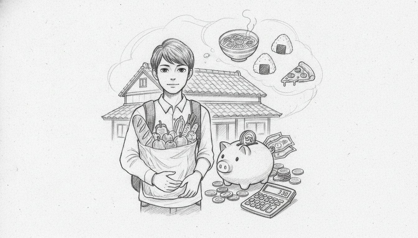 実家暮らし大学生の食費の平均は？