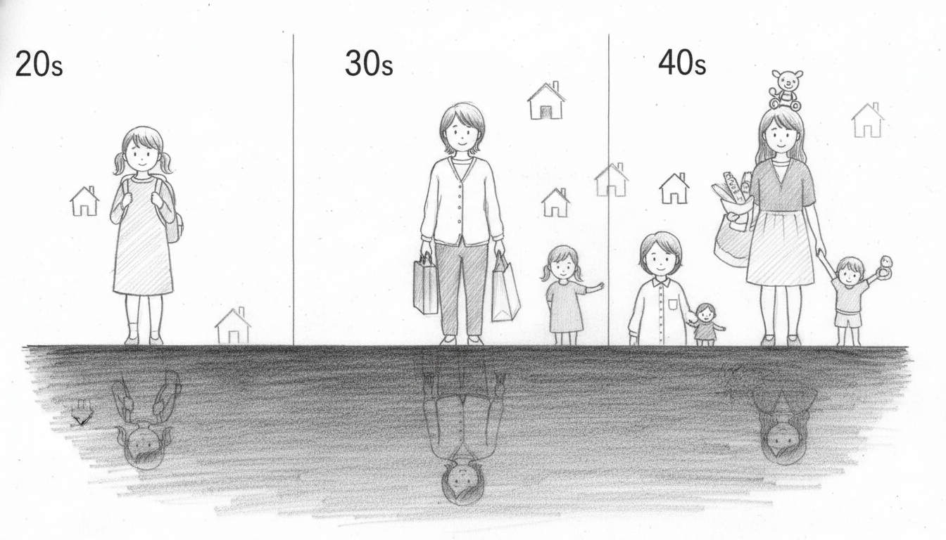 日本の20〜40代における実家暮らしの割合はおおむね3〜4割です