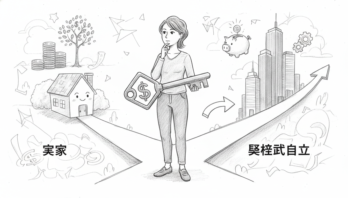 実家暮らしは経済的基盤を固めるための「戦略的選択」と言えます