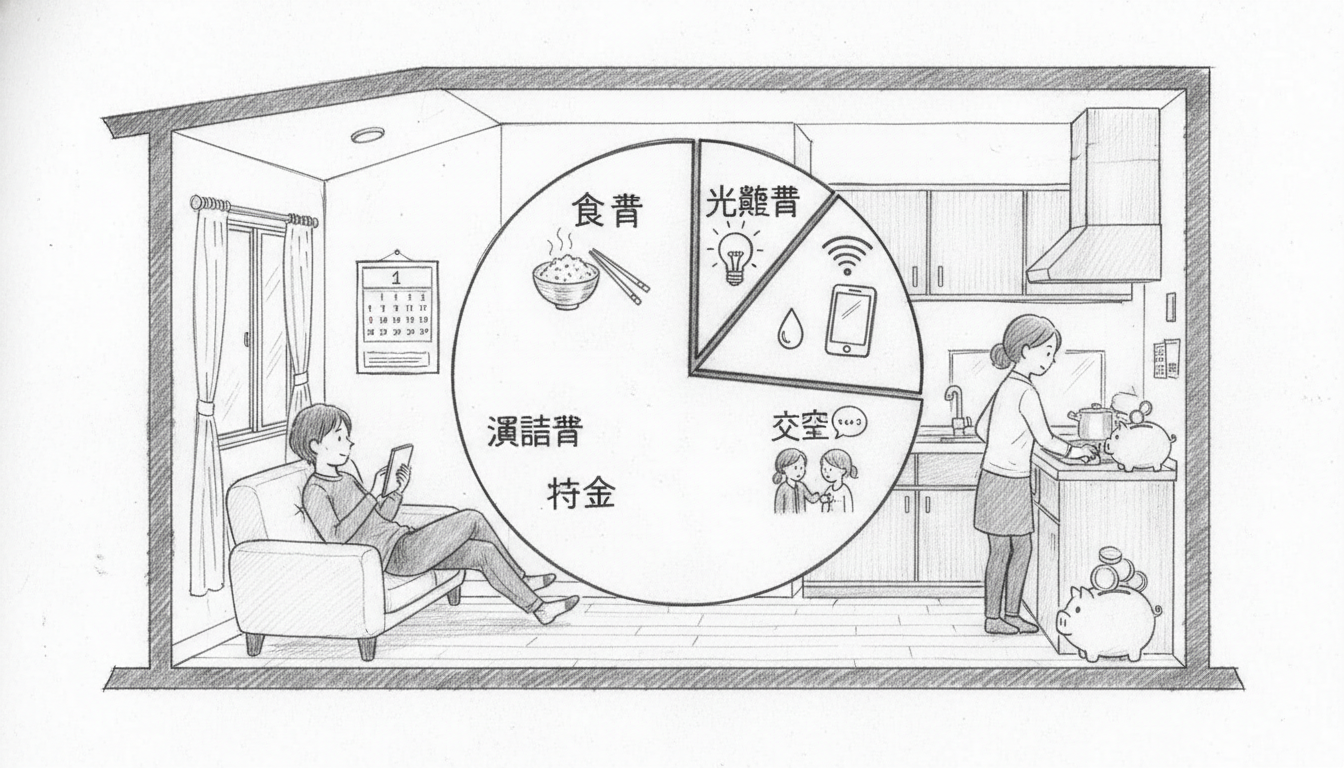 実家暮らしの生活費の内訳は月額約8万円が目安です