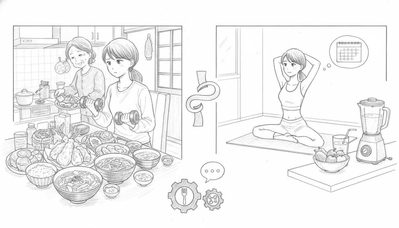 実家暮らしでも環境の最適化と意思疎通でダイエットは可能です