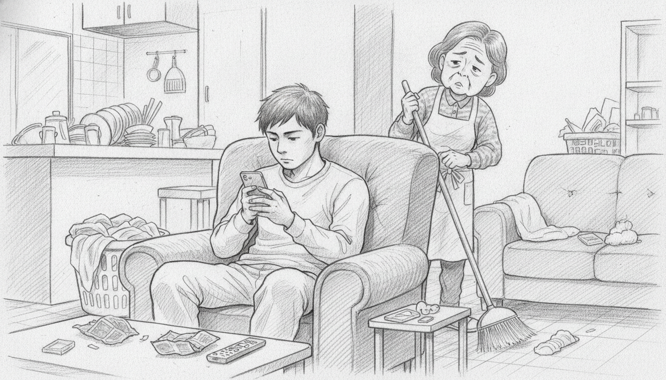 なぜ実家暮らしの男性は家事をしない状態に陥るのか