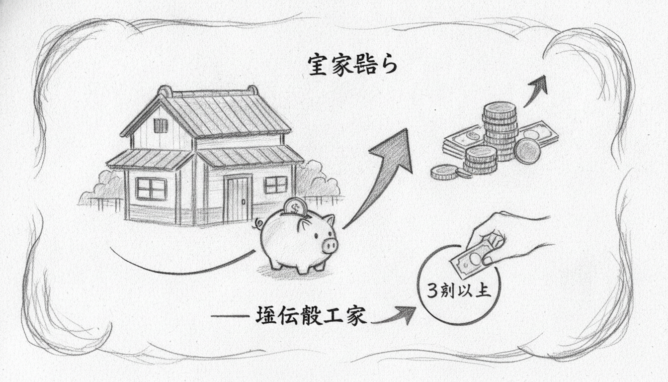 固定費の低さを活かして手取りの3割以上を確保する