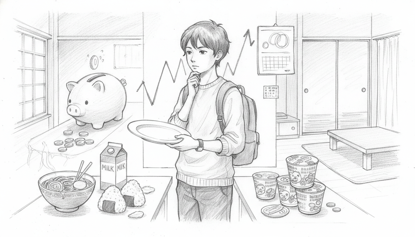 実家暮らし大学生における食費パターンの具体例