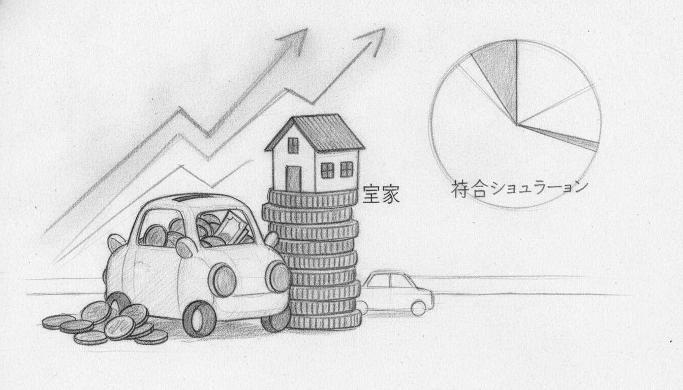 実家暮らし・車持ちの貯金シミュレーション具体例